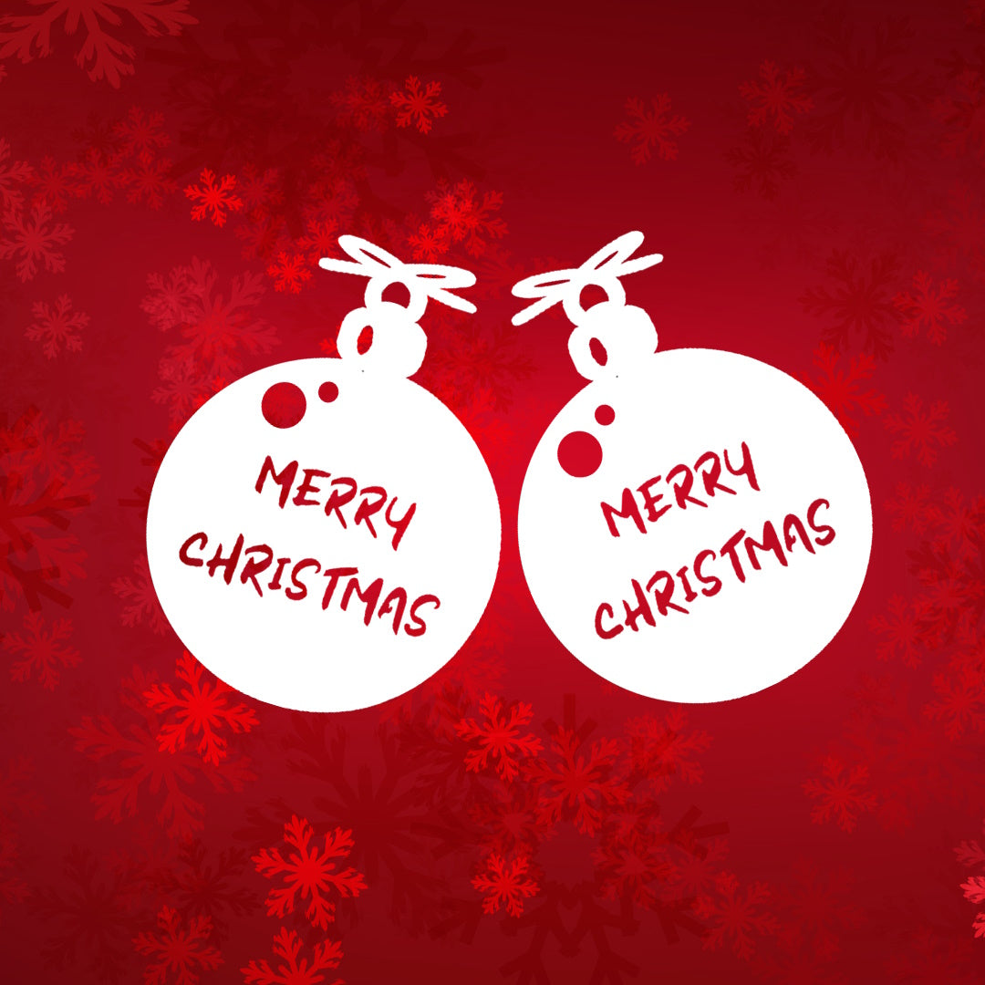 Raamsticker kerstbal merry christmas