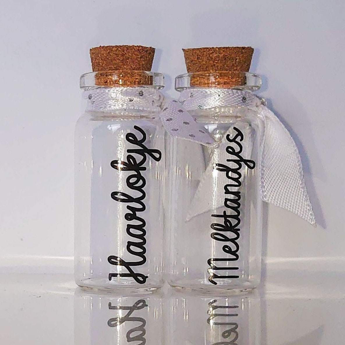 Set bewaarflesjes haarlokje en melktandjes