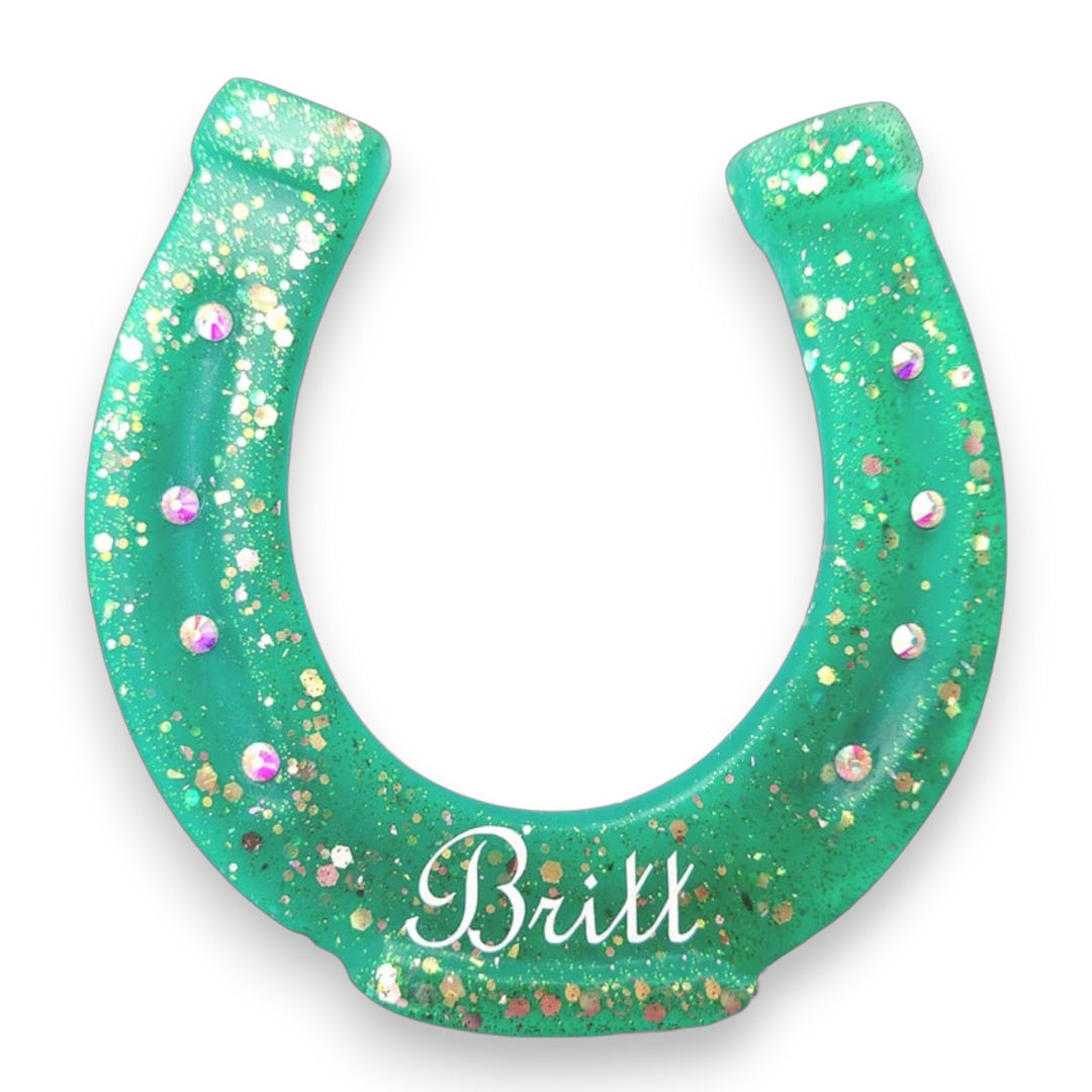 Hoefijzer naambord glitter & glamour