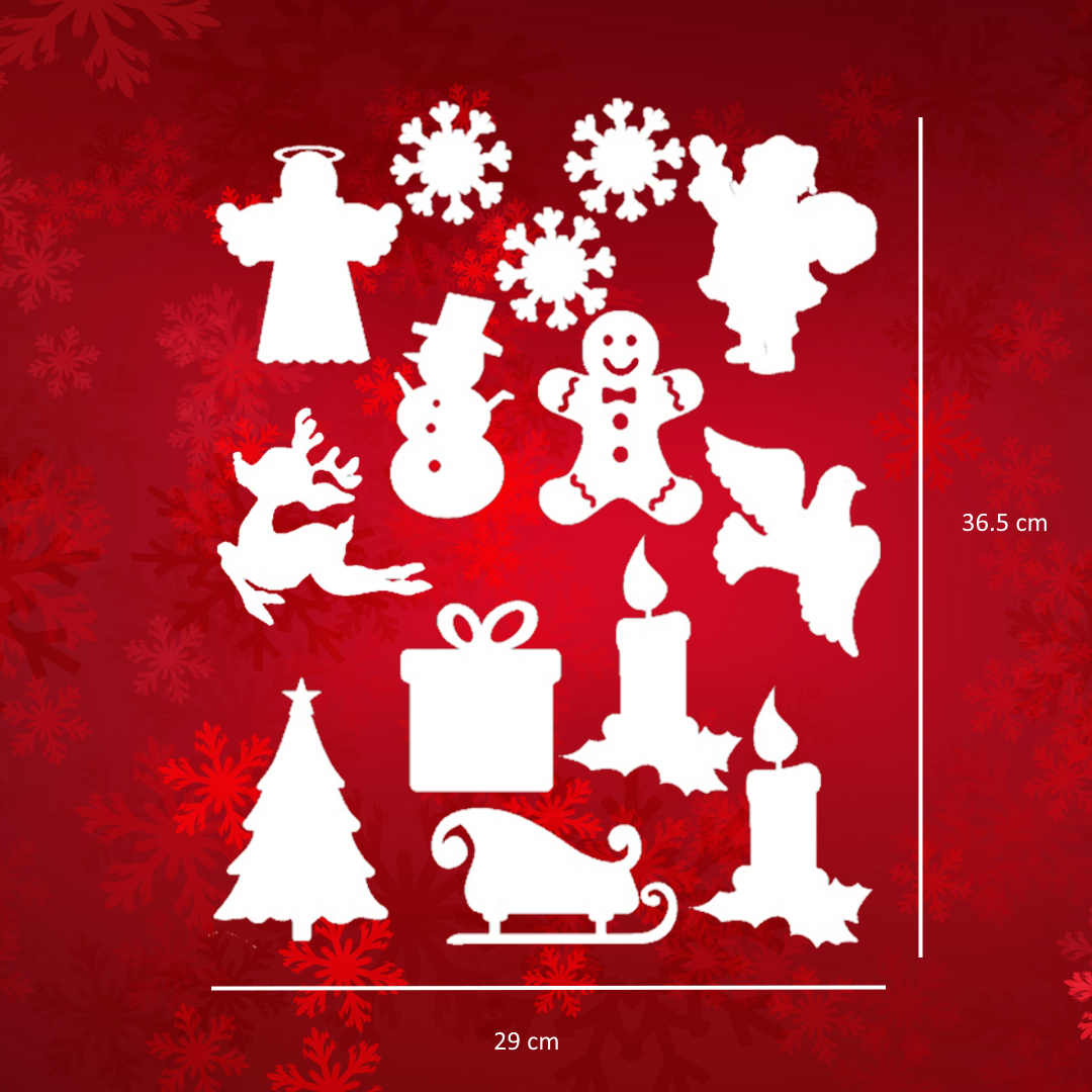 Raamsticker kerstfiguren 2