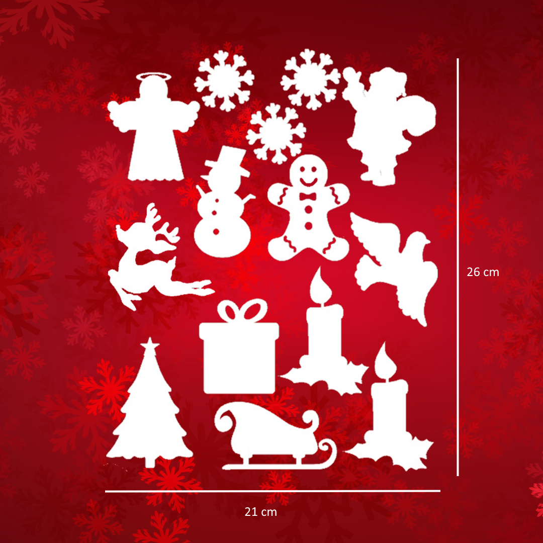 Raamsticker kerstfiguren 2