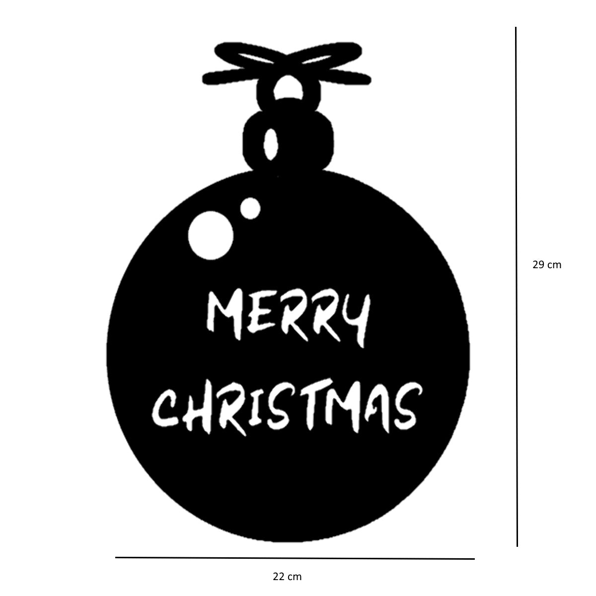 Raamsticker kerstbal merry christmas