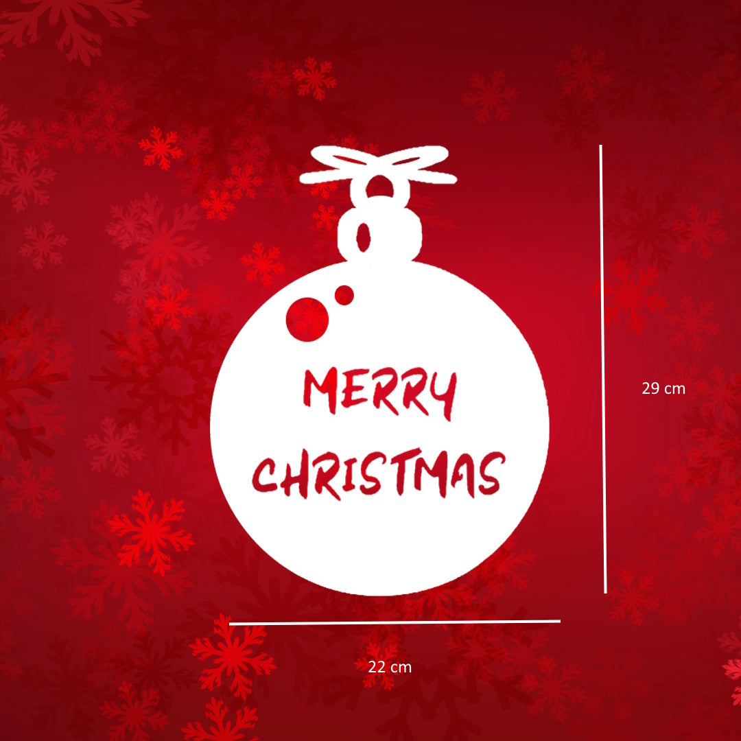 Raamsticker kerstbal merry christmas