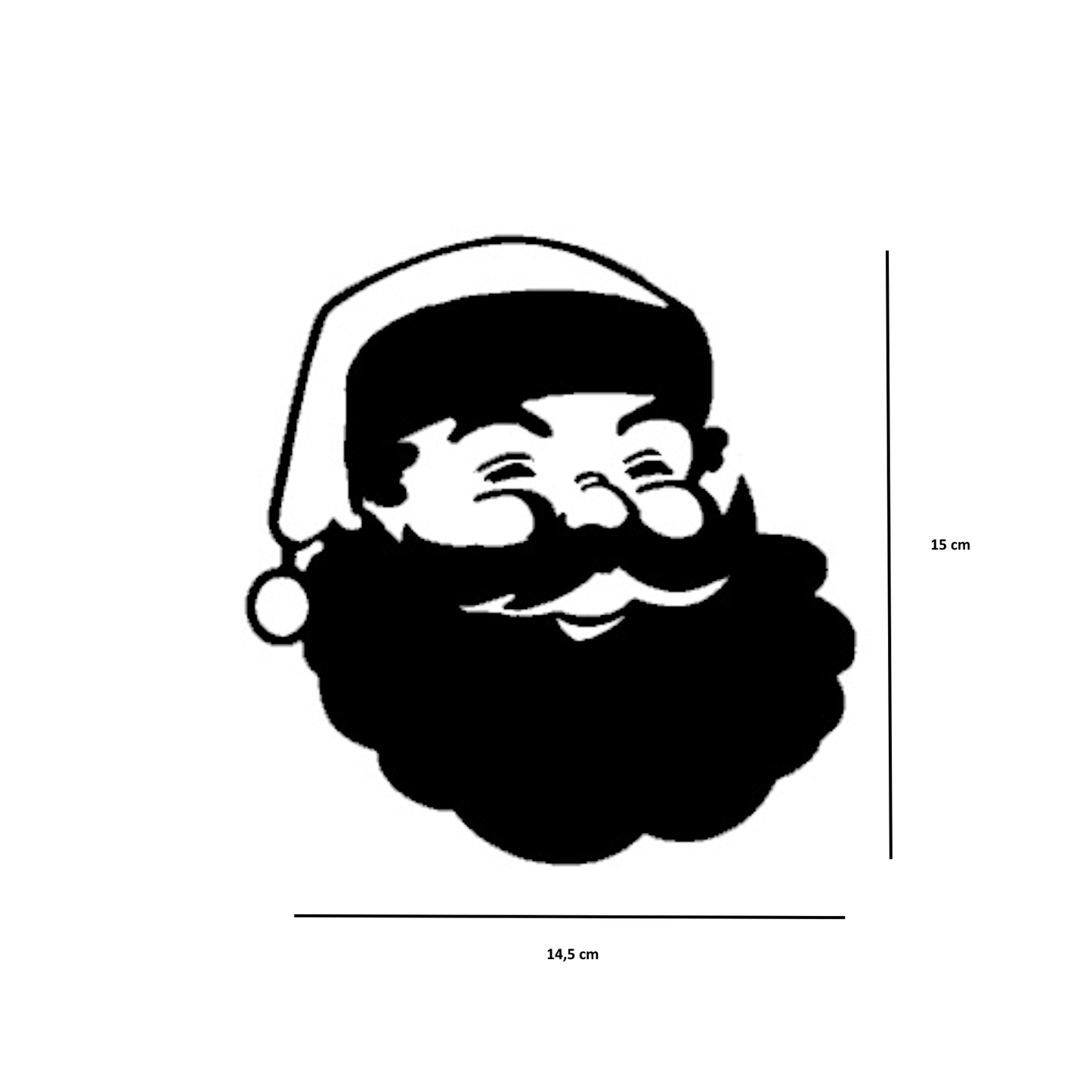 Raamsticker kerstman