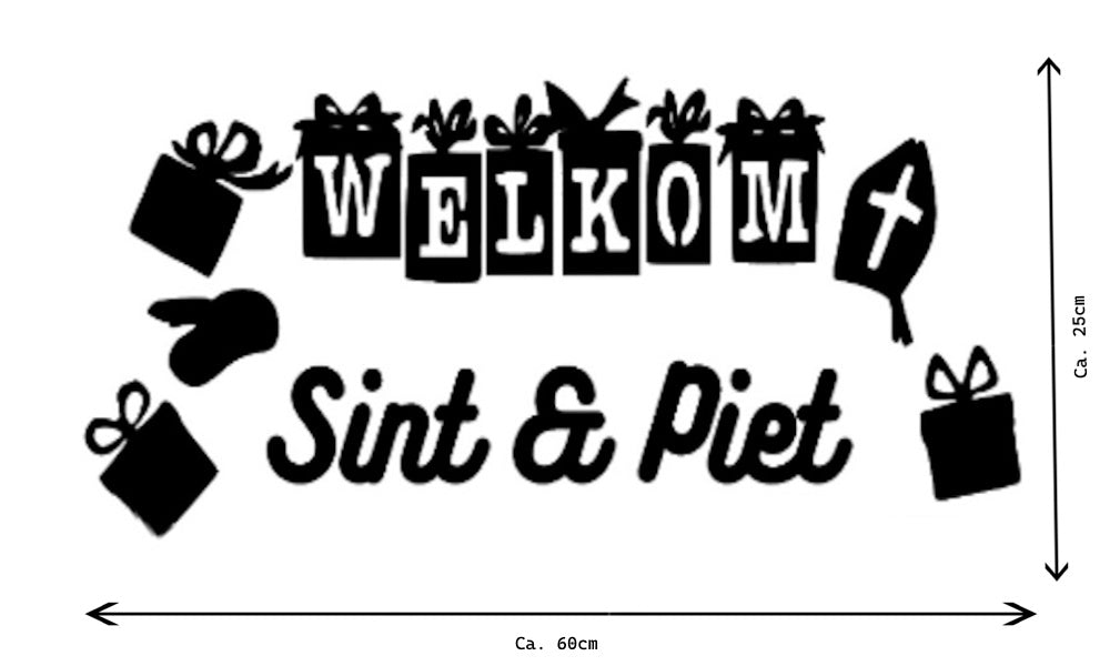 Raamsticker welkom Sint en Piet