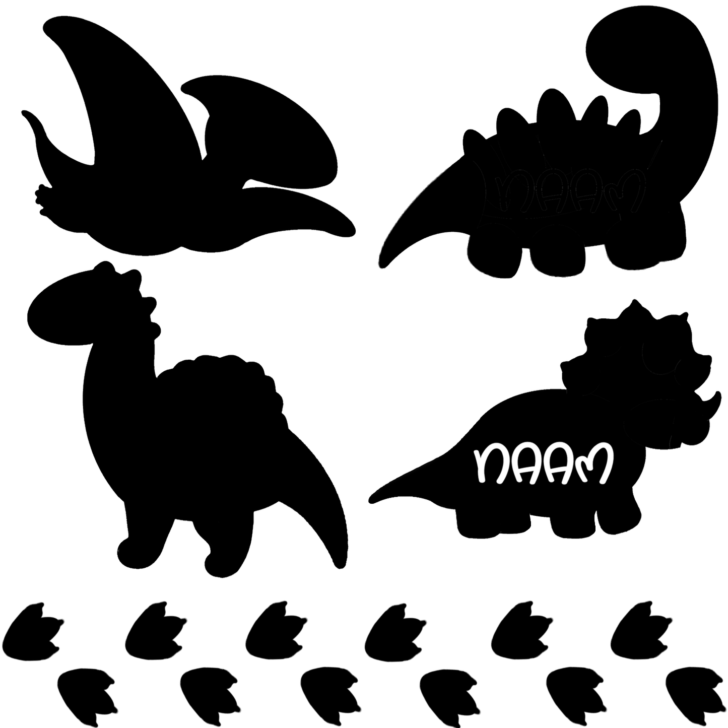 Muur- deursticker Dino 3
