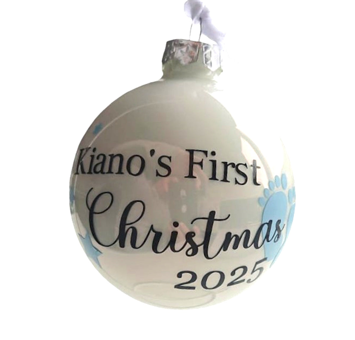 "First Christmas" Kerstbal met Naam