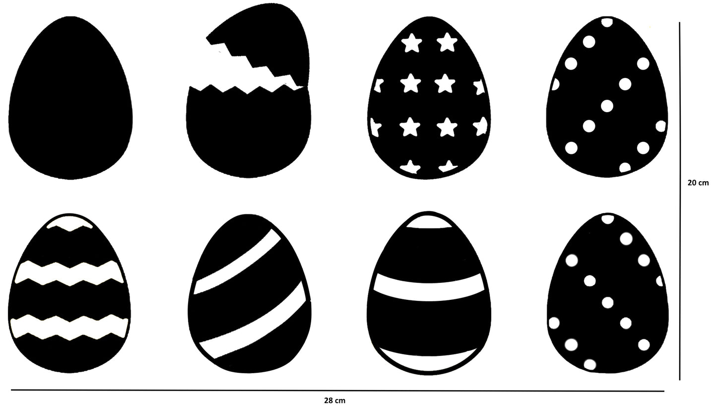 Raamsticker Pasen: Paaseieren