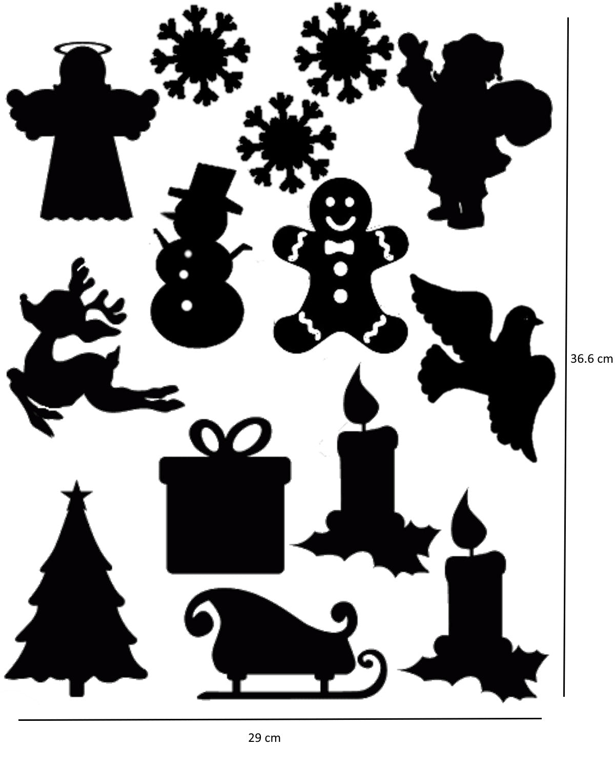 Raamsticker kerstfiguren 2