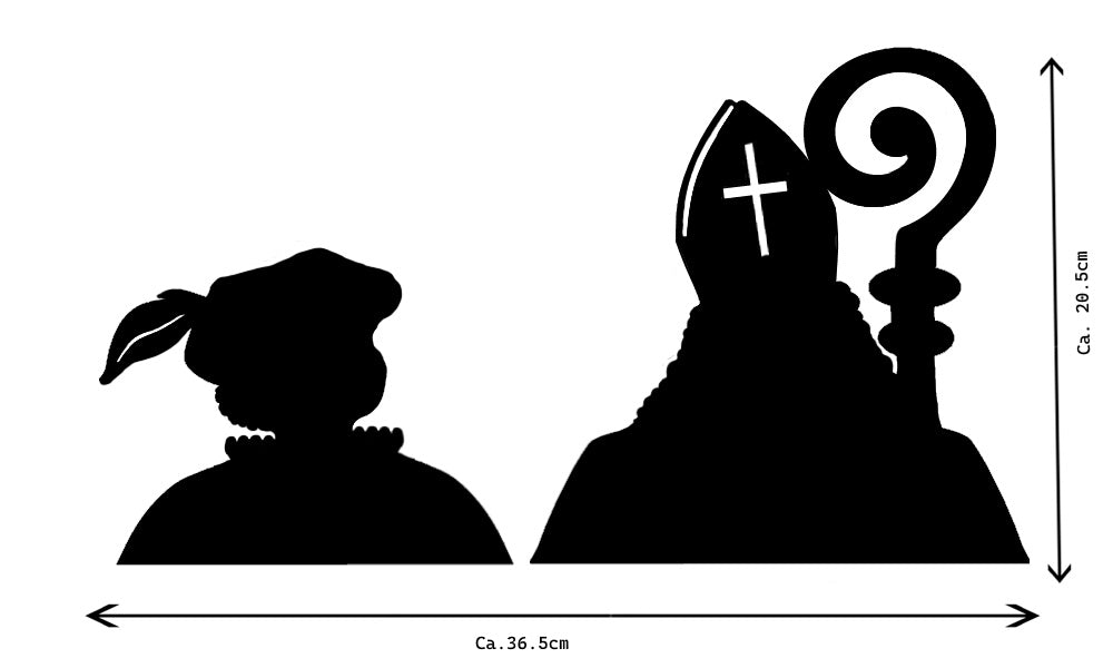 Raamsticker Sint en Piet