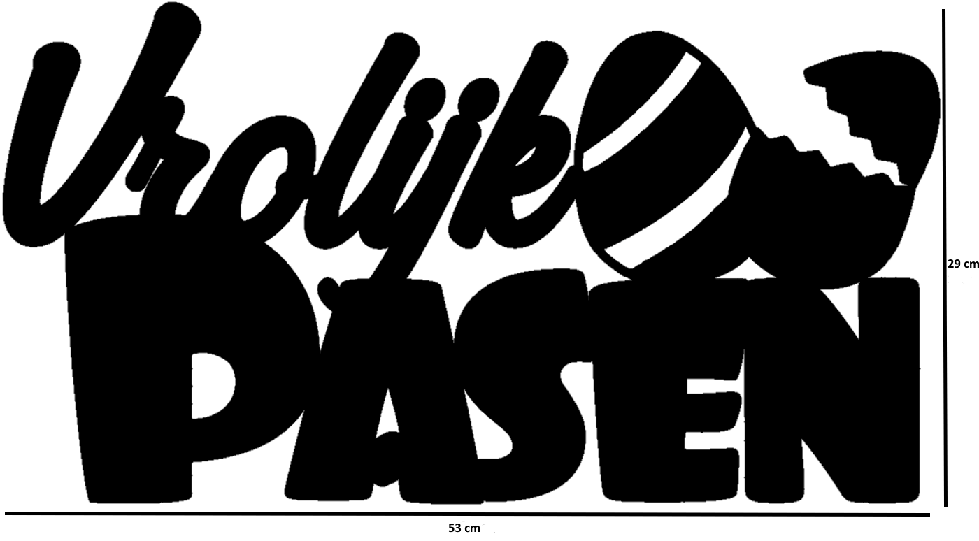 Raamsticker Pasen: Vrolijk Pasen met paaseieren