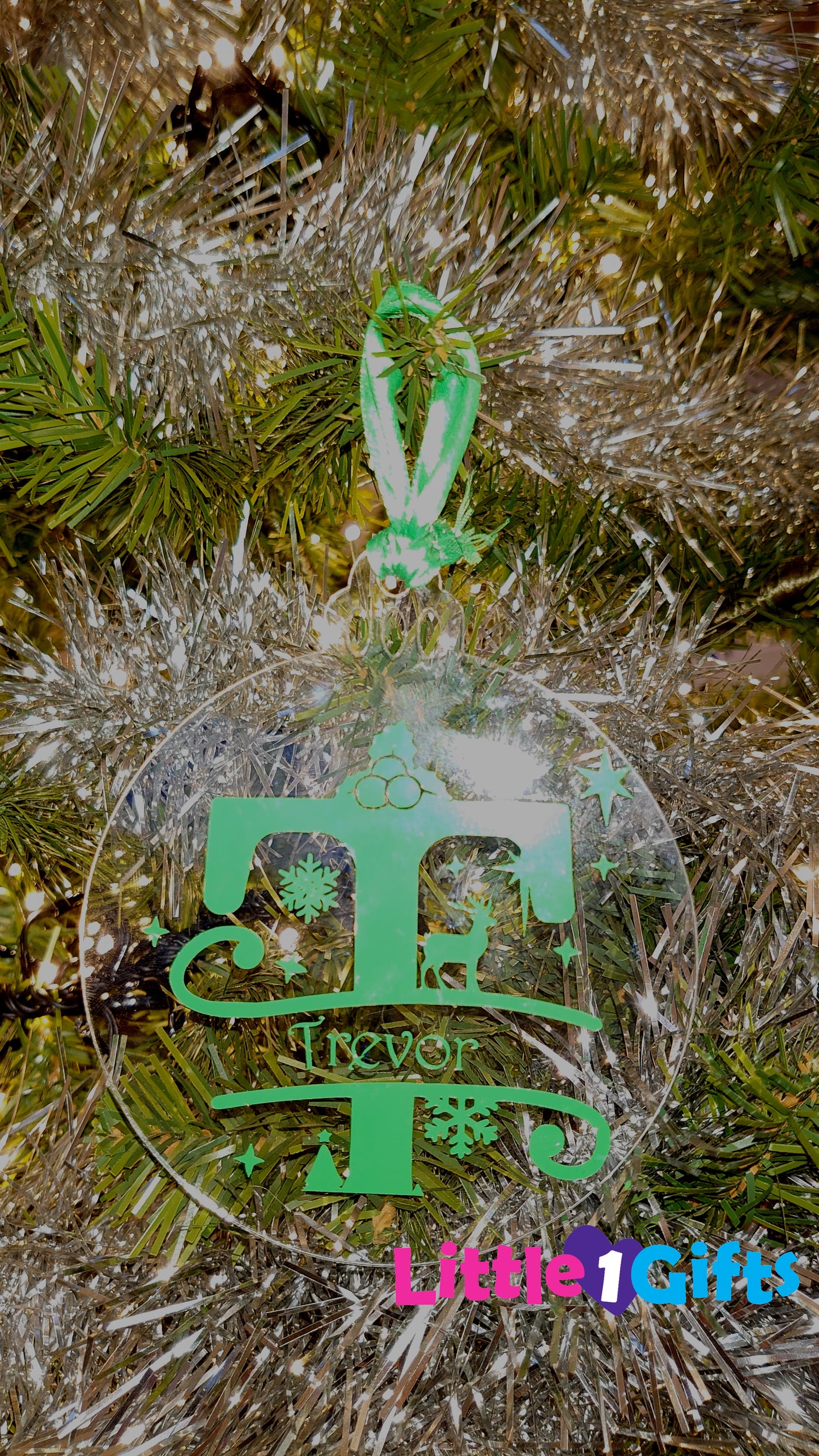 Kerst ornament alfabet met naam