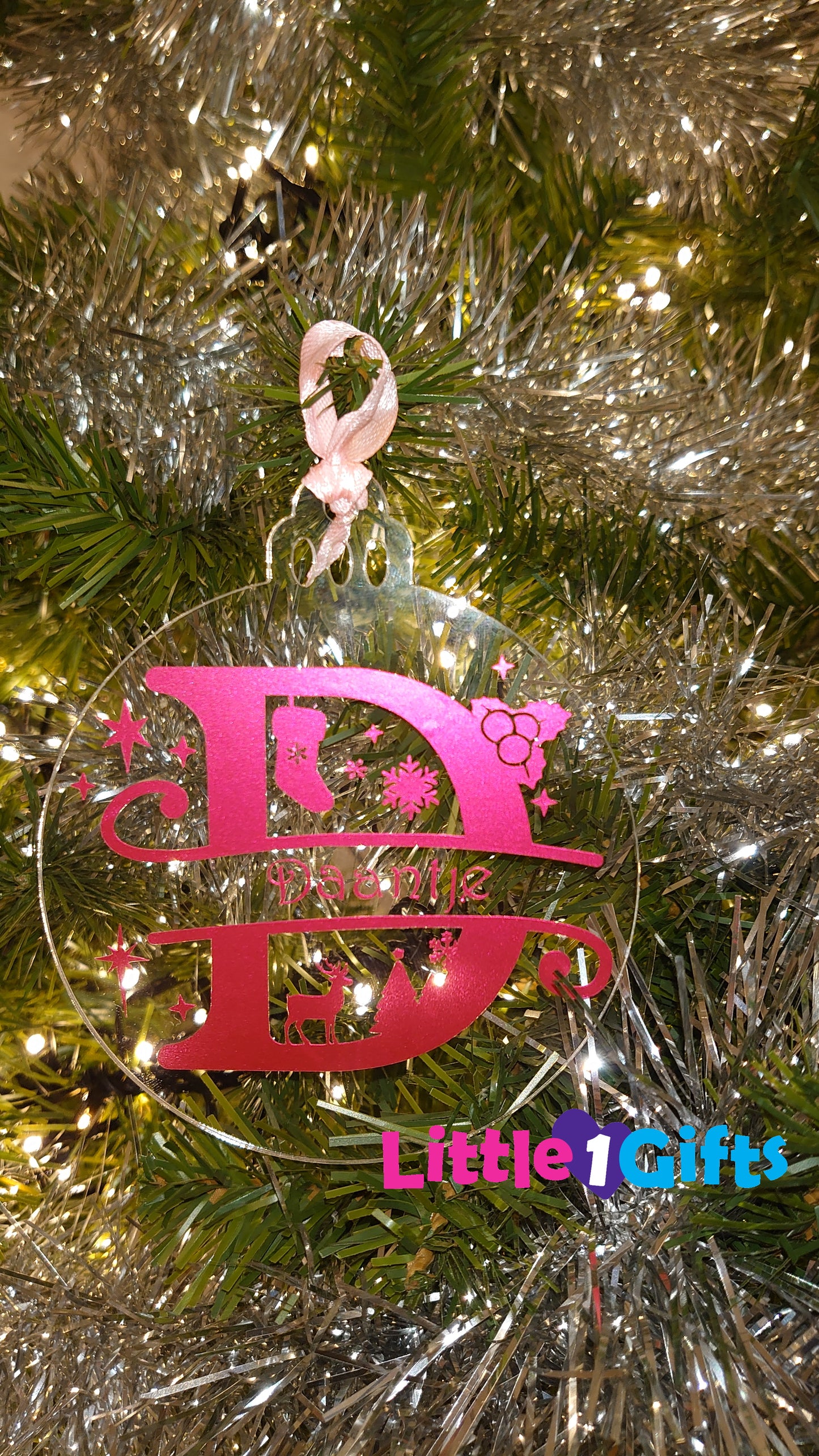 Kerst ornament alfabet met naam