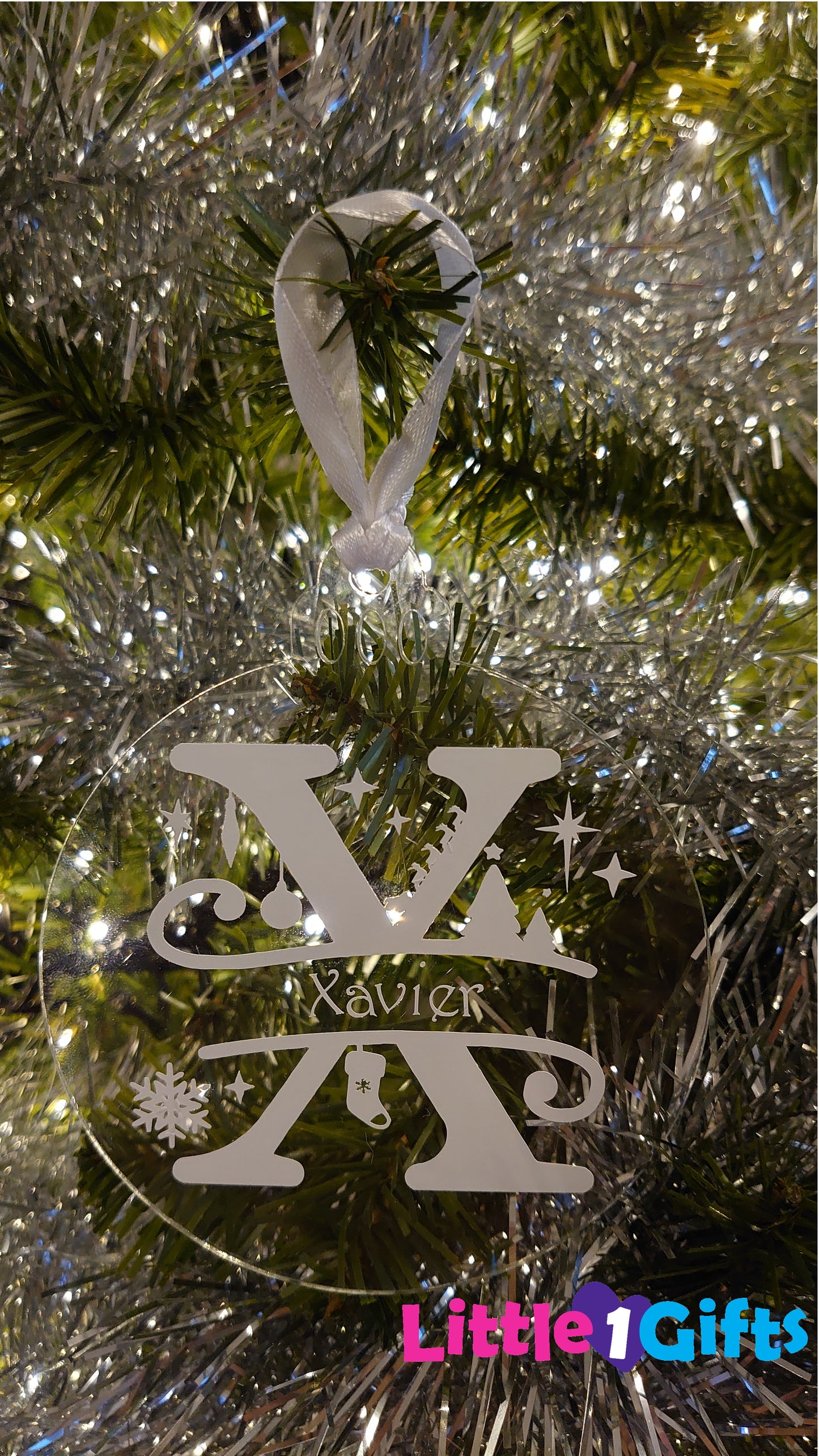 Kerst ornament alfabet met naam