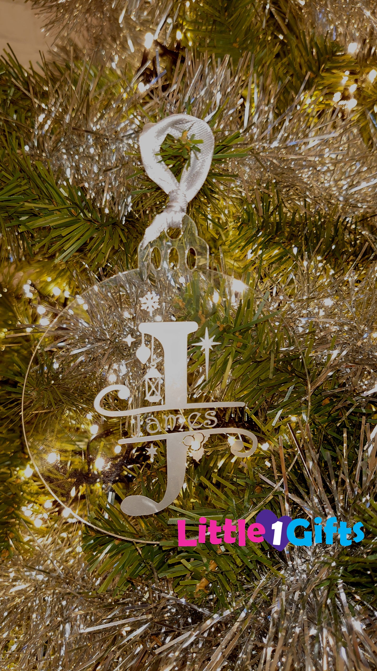 Kerst ornament alfabet met naam