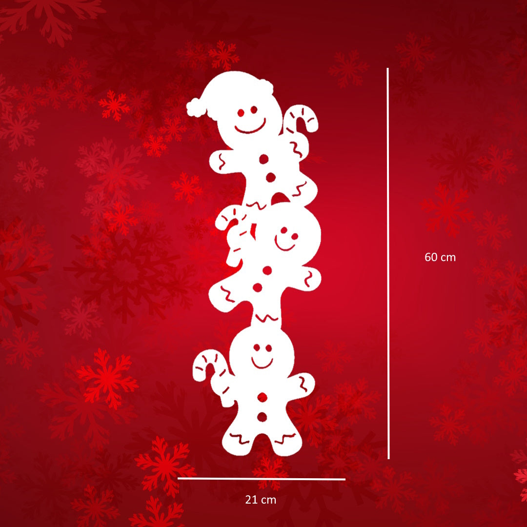 Raamsticker kerst gingerbread men