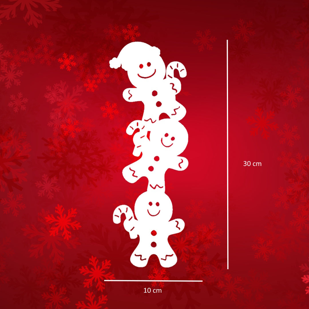 Raamsticker kerst gingerbread men
