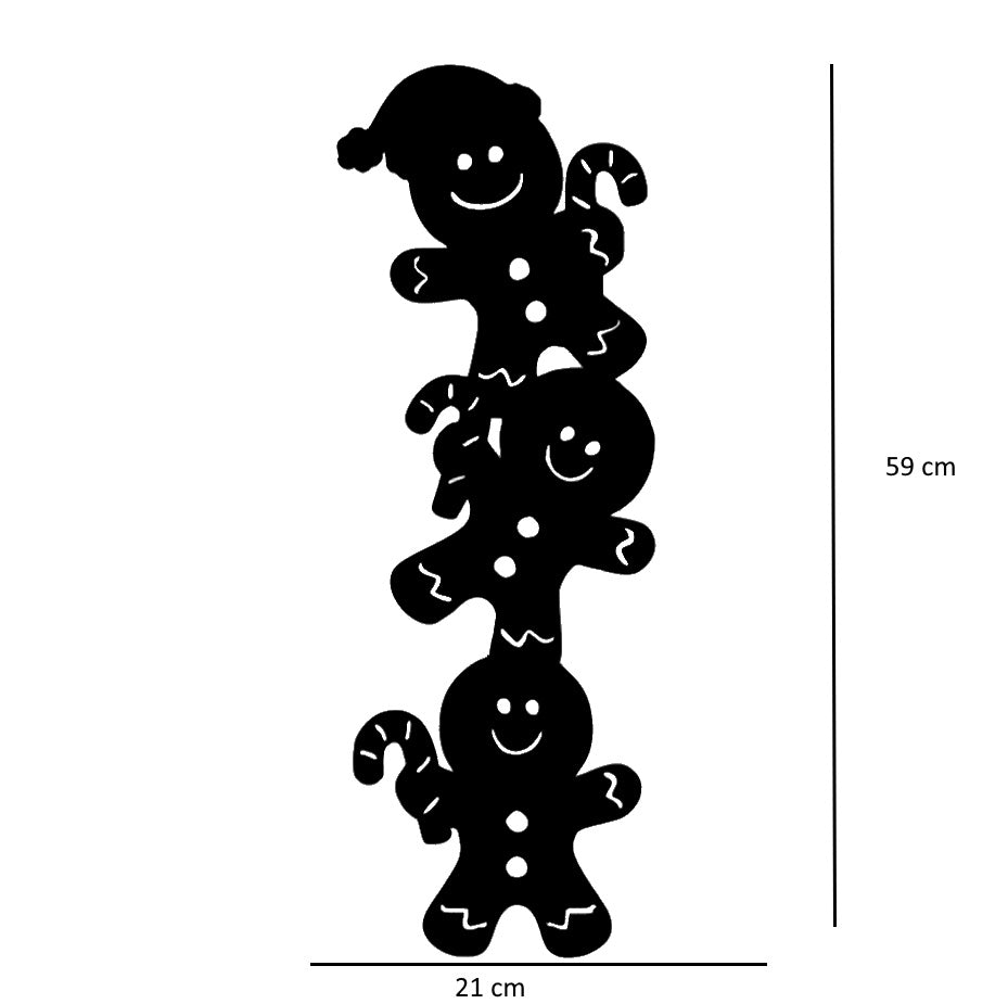 Raamsticker kerst gingerbread men