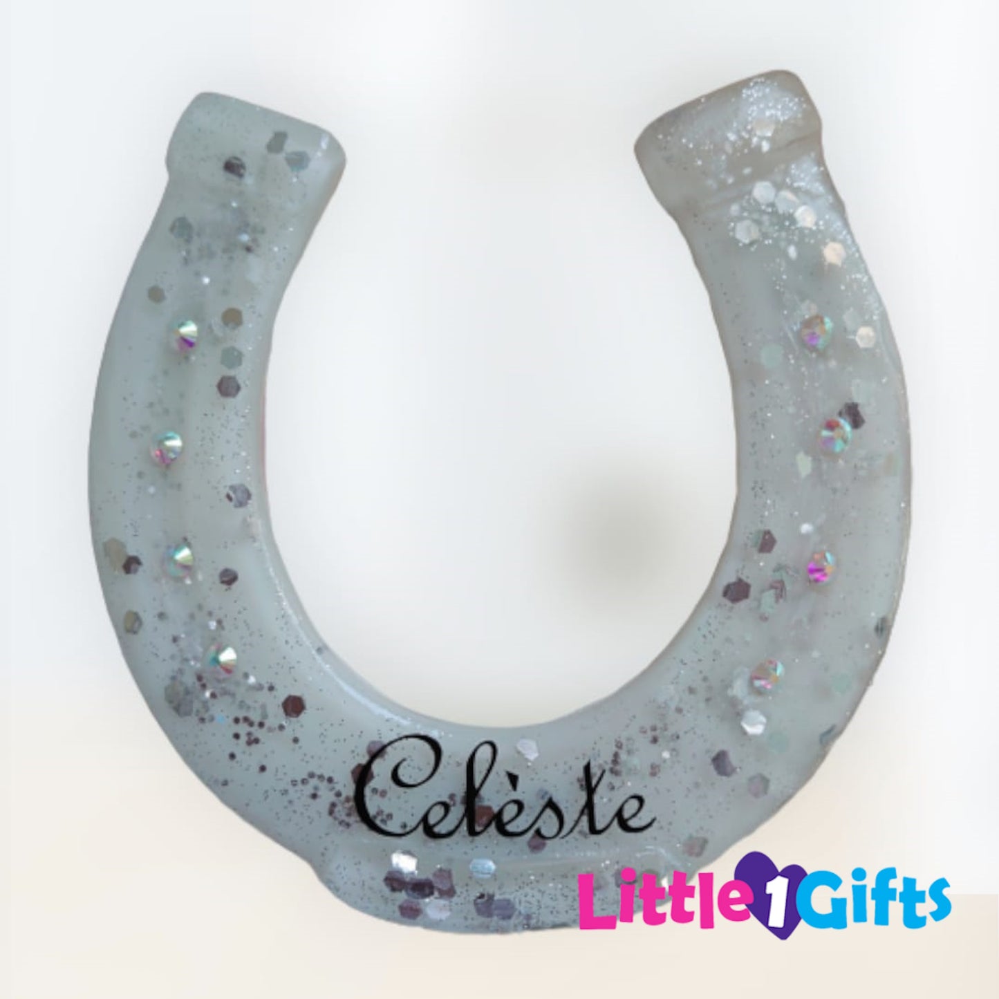 Hoefijzer naambord glitter & glamour