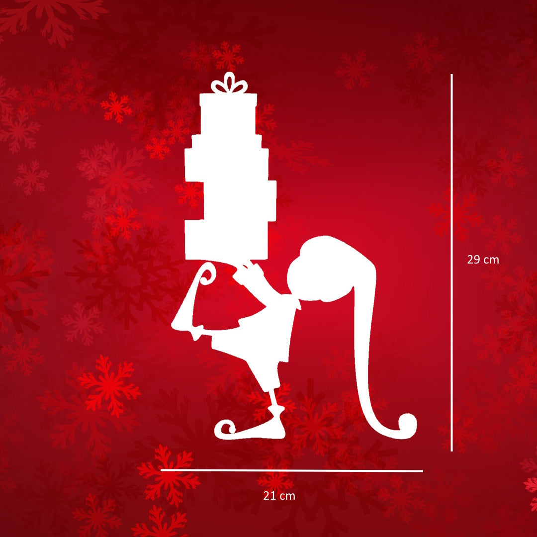 Raamsticker Kerst elf
