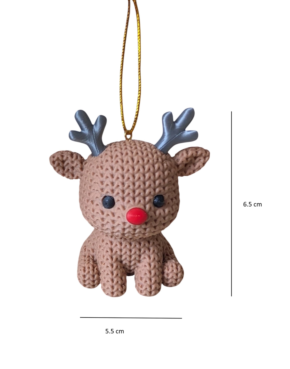 Winter Friends Kersthangers – Gehaakte Look- Ijsbeer - Rendier Rudolph