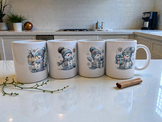 Vrolijke Sneeuwpop Mokken Collectie - Personaliseer met Naam