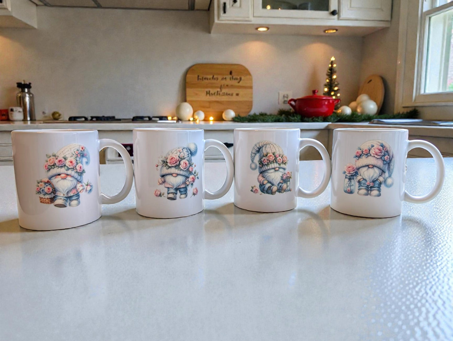 Schattige Gnoom Mok Collectie met Rozen - Personaliseer met Naam
