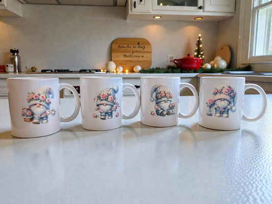 Schattige Gnoom Mok Collectie met Rozen - Personaliseer met Naam