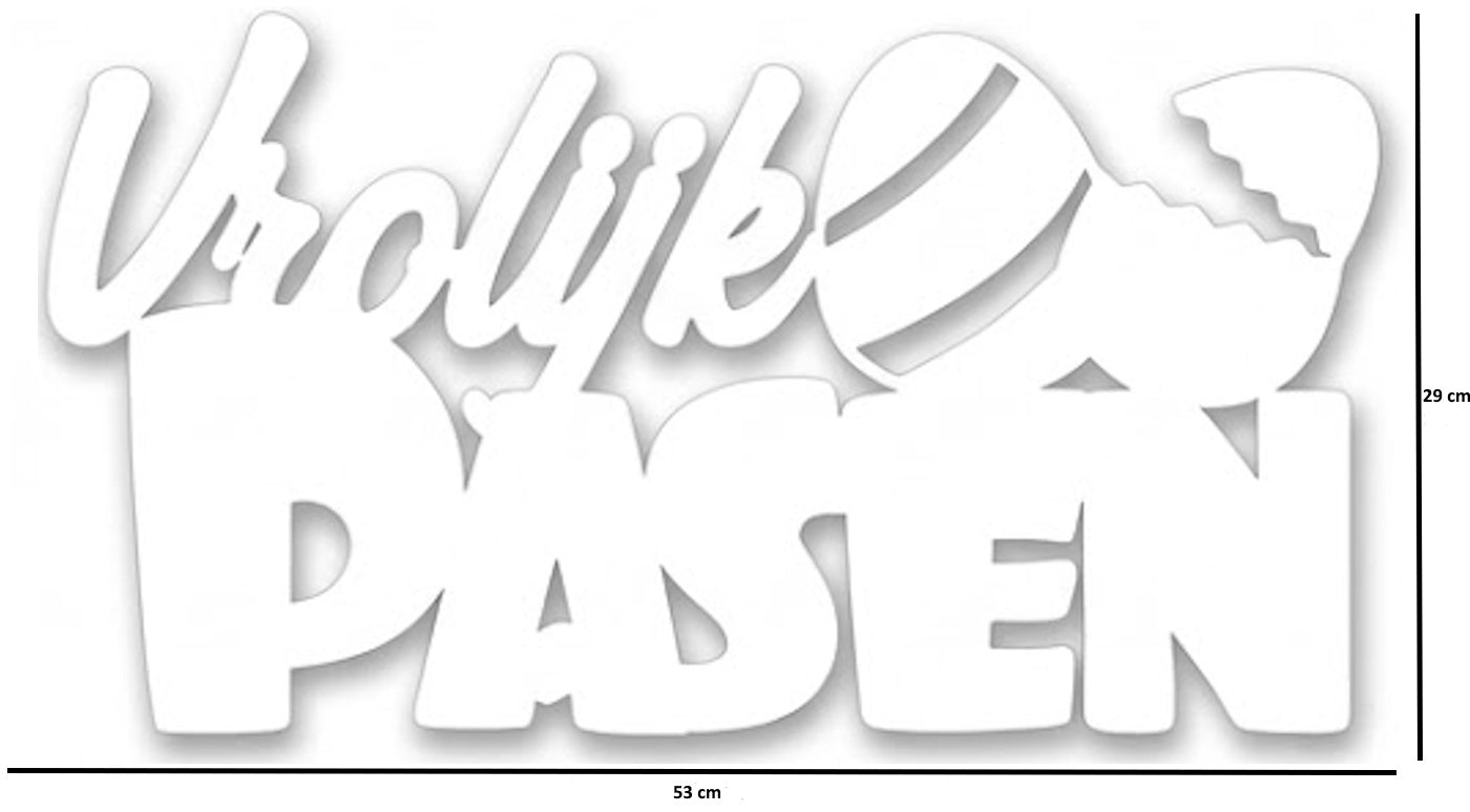 Raamsticker Vrolijk Pasen met Paaseieren - Herbruikbaar Statisch Vinyl