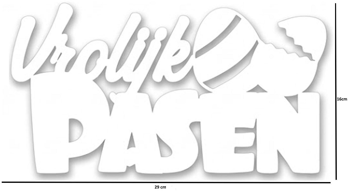 Raamsticker Vrolijk Pasen met Paaseieren - Herbruikbaar Statisch Vinyl