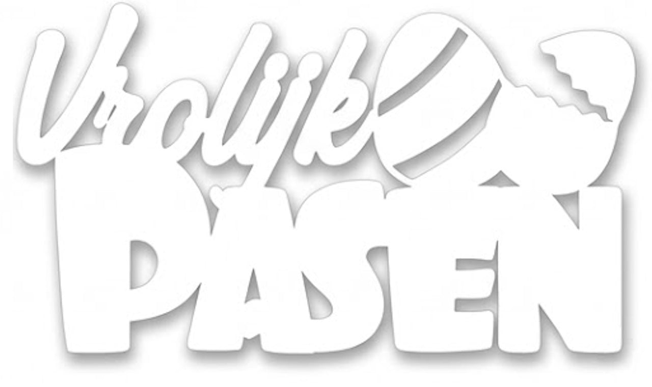 Raamsticker Vrolijk Pasen met Paaseieren - Herbruikbaar Statisch Vinyl