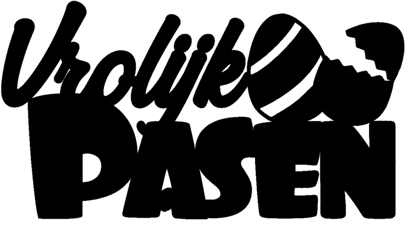 Raamsticker Vrolijk Pasen met Paaseieren - Herbruikbaar Statisch Vinyl