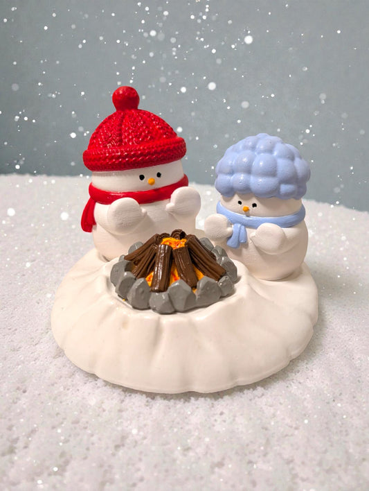 Sneeuwpoppen bij Kampvuur (Afneembaar)