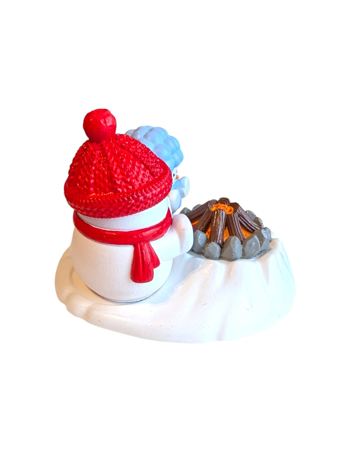 Sneeuwpoppen bij Kampvuur (Afneembaar)