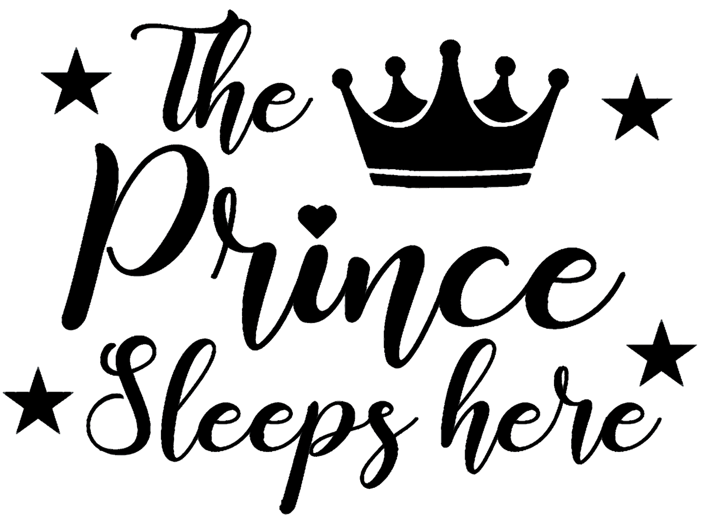 Muursticker: The prince(ss) sleeps here