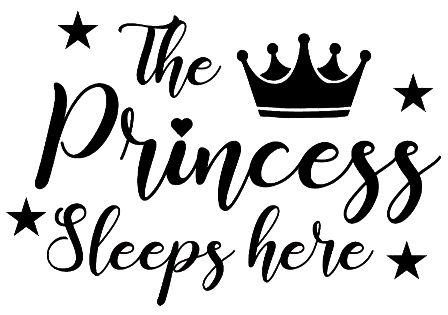 Muursticker: The prince(ss) sleeps here