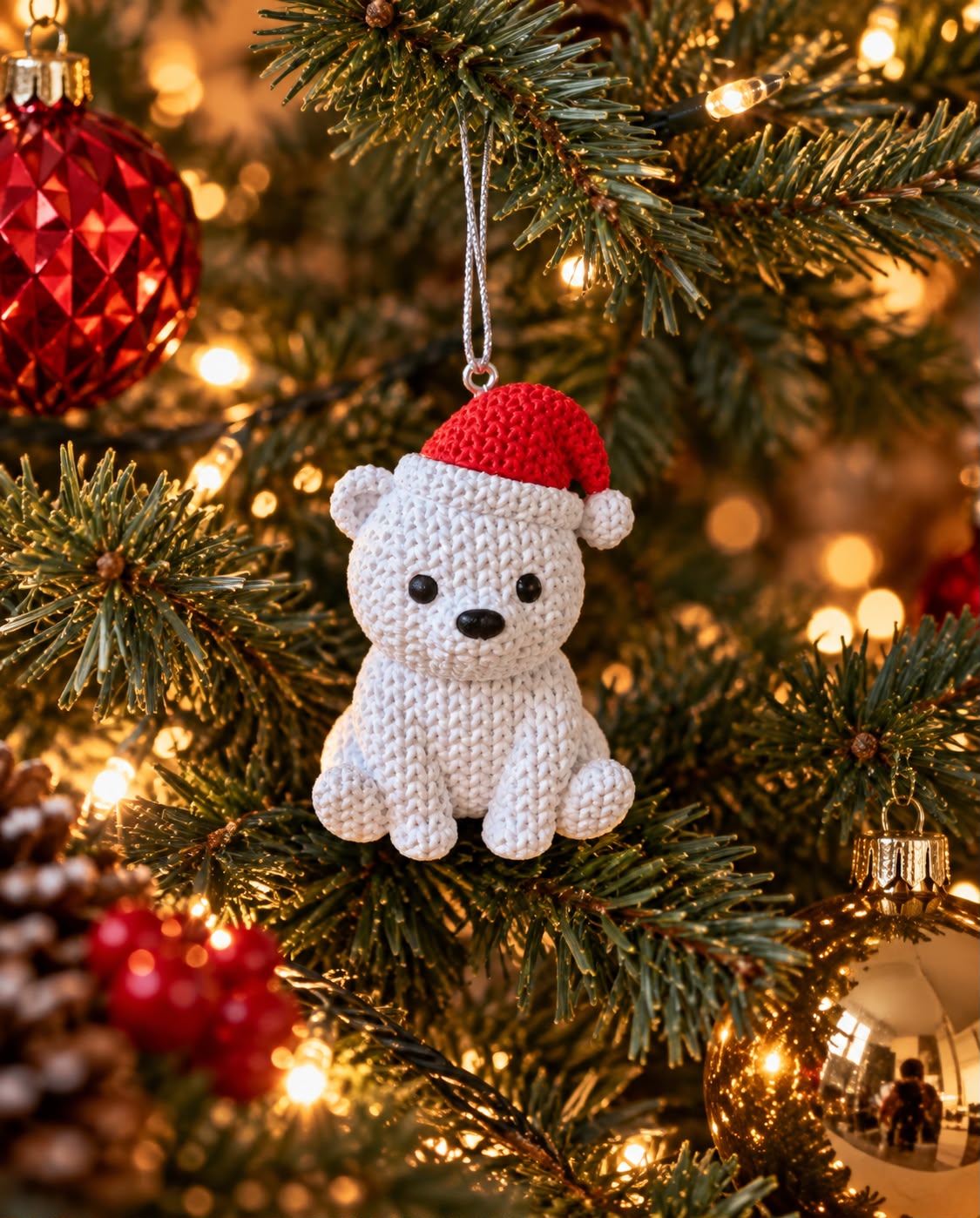 Winter Friends Kersthangers – Gehaakte Look- Ijsbeer - Rendier Rudolph