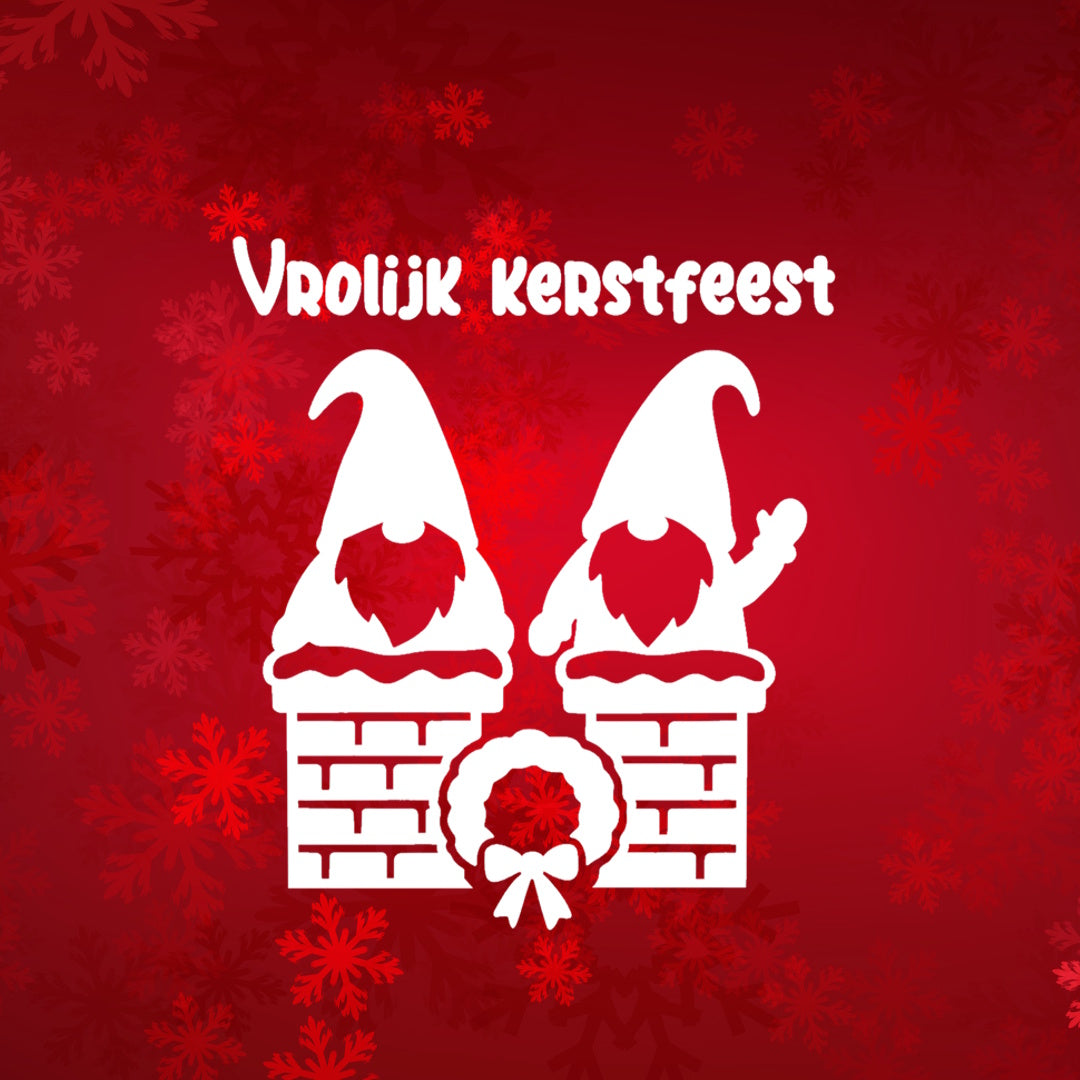 Vrolijke Gnoom Raamsticker – Herbruikbaar & Ideaal voor Kerst