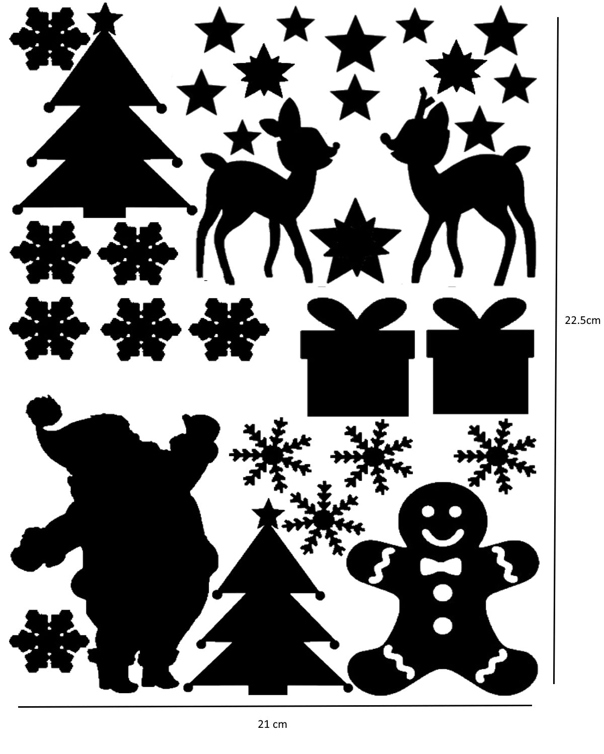 Raamsticker kerst figuren 1