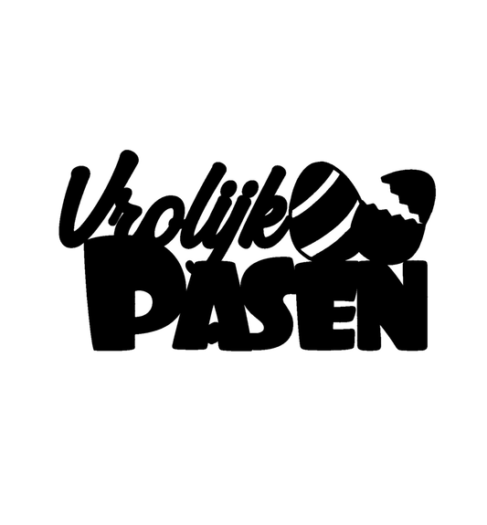 Raamsticker Pasen: Vrolijk Pasen met paaseieren