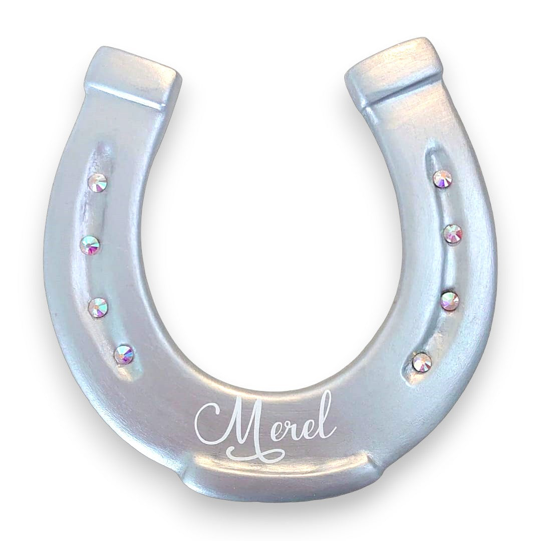 Hoefijzer Naambord metallic