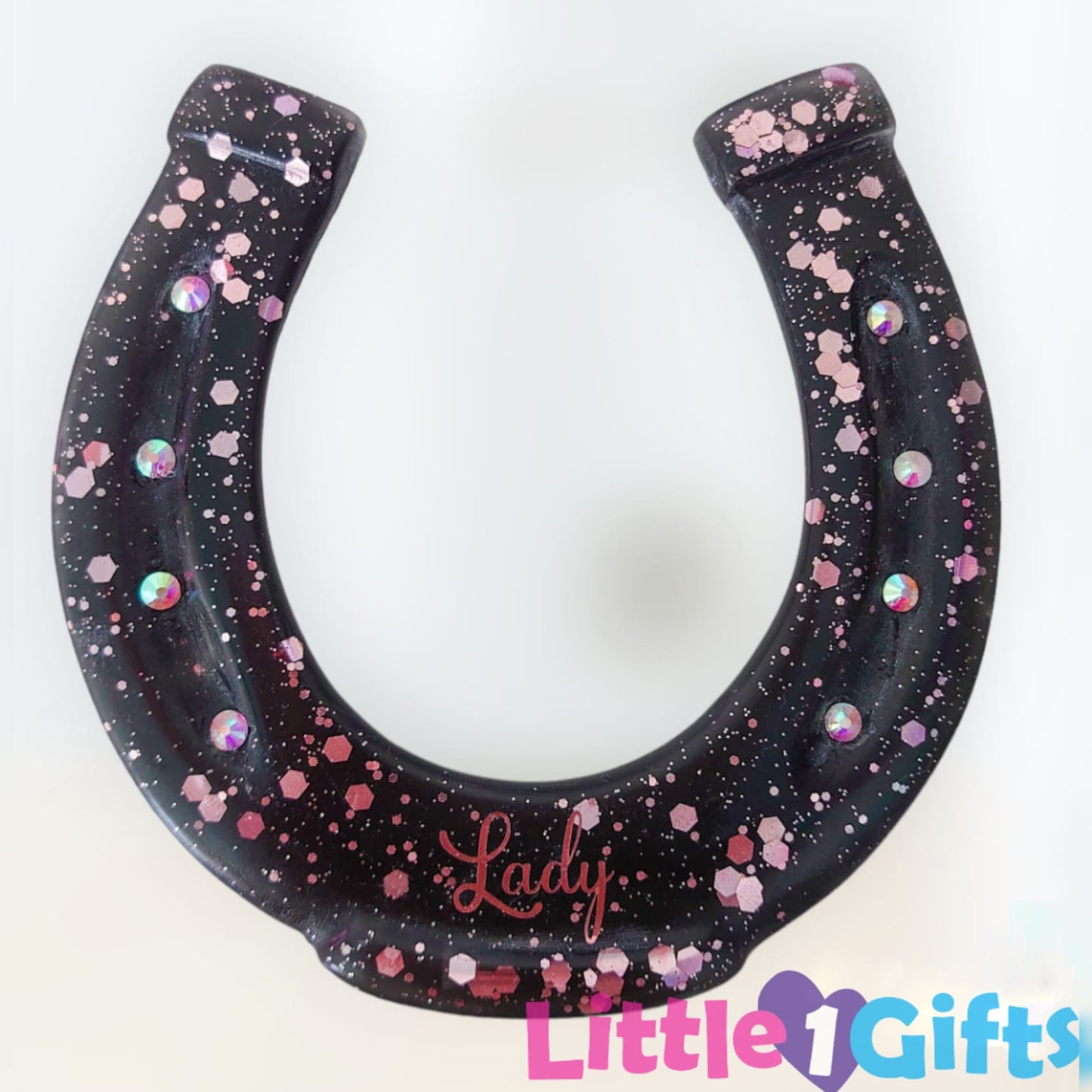 Hoefijzer naambord glitter & glamour