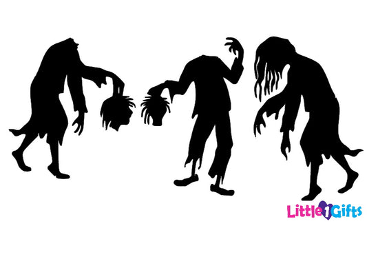 Raamstickers Halloween 3 zombies
