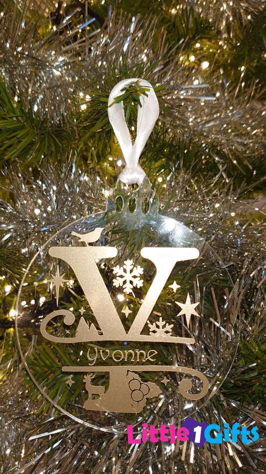 Kerst ornament alfabet met naam