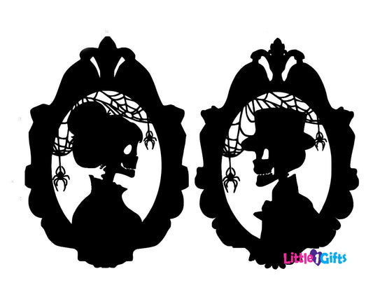 Raamstickers Halloween Skelet Koppel