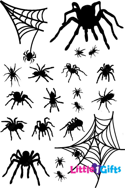 Raamsticker Halloween Spinnen