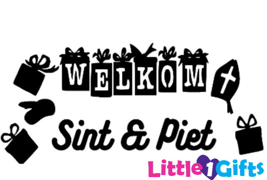Raamsticker welkom Sint en Piet