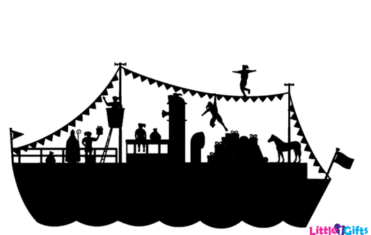 Raamsticker Sinterklaas Pakjesboot