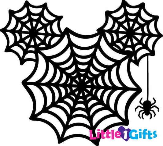 Raamsticker Halloween spin met webben