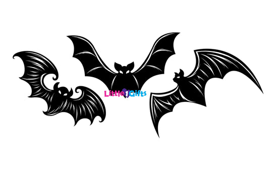 Raamsticker Halloween 3 vleermuizen groot